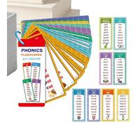 Phonics Flash Cards - Spelling Reading Phonics Games - 60-Piece honics Phoneme Speech Material, Sight Words Game, Word Phonics Flash Cards - For Kindergarten