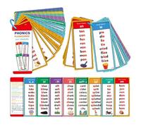Phonics Flash Cards, Waterproof Funny Kids Learning Word Game Set, 7.09inch