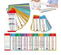 Phonics Flash Cards, Waterproof Funny Safe, Learning Word Game, Kids Educational Toy, Interactive Activity for Home Preschool School Classroom Travel Camping Play Birthday Holiday Party