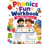 Phonics Fun Workbook for Kids Ages 4-6: Beginning Sounds • Ending Sounds • Rhyming Words • CVC Words • Word Families • Consonant Digraphs • Consonant ... Tracing • Coloring • Fun Learning Activities