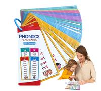 Phonics Games Flash Cards - Standard Size Paper Educational Card | Sight Words Phonetic Teaching Cards with Combinations, Reading and Spelling Shovel Visual Game