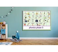 Phonics Phase 3 Poster - Paper Laminated (A2 Size 59.4 x 42 cm)