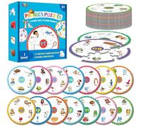 Phonics Puzzles, Short Vowel Sound Blends-30 Phonics & 150 Sight Words, Phonetic Rhyming Game Learn to Read Spell First Word Early Educational Tool for Toddlers, Preschool, Kindergarten, Homeschooling