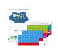 Phonics Word Building Folder, Reusable Cards And Practice Board