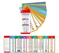 Phonics Word Cards 117 Sound Groups 900+ Rhyming Words 60 Double-sided Cards Preschool English Discovery Joy, High Frequency Word Lists Card Set, Fun Phonics Learning Activities,Daycare Center (1pc)