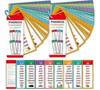 Phonics Word Cards 117 Sound Groups 900+ Rhyming Words 60 Double-sided Cards Preschool English Discovery Joy, High Frequency Word Lists Card Set, Fun Phonics Learning Activities,Daycare Center (2pcs)