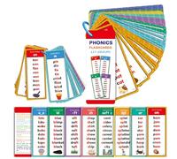 Phonics Word Cards 117 Sound Groups 900+ Rhyming Words Learn to Read & Spell Flash Cards for Kids - Fun Learning Activities for Preschool English Discovery Joy (1pcs)