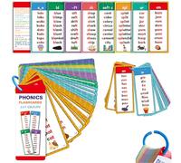 Phonics Word Cards 117 Sound Groups 900+ Rhyming Words Preschool English Discovery Joy, Double-Sided Phonics Word List Cards Set, Learn to Read & Spell, Fun Learning Activities (1PCS)