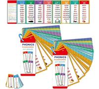 Phonics Word Cards 117 Sound Groups 900+ Rhyming Words Preschool English Discovery Joy, Phonics Word Cards, Early Reading & Spelling Teaching Tools to Read & Spell, Fun Learning Activities (2pcs)