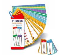 Phonics Word Cards, Phonics and Word Work Learning Set, 117 Sound Groups 900+ Rhyming Words Preschool English Discovery Joy