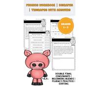 Phonics Workbook | Digraphs | Trigraphs | Double Final Consonants | Beginning Blends | Fluency Practice | Sorting