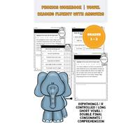 Phonics Workbook | Vowel Reading Fluency | Diphthongs | R Controlled | Long Short Vowel | Double Final Consonants | Comprehension