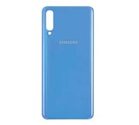 phonmatic Replacement Back Glass Battery Cover for Samsung Galaxy A70 with Adhesive and Original Quality Logo (Blue)