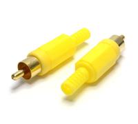 Phono Gold Plug End Yellow Gold Solderable Connection Male [10 Pack]