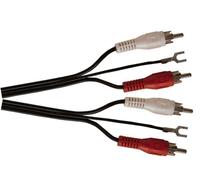 Phono leads for turntable with earth spade terminals 1.2m