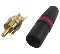 PHONO PLUG, METAL, RED NYS373-2 (REAN) Qty X 1