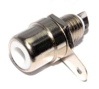 kenable Phono RCA Chassis Socket Female Panel Mount Solder Terminals White 10 Pack