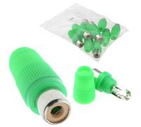 kenable Phono RCA Socket Audio or Video Solder Termination GREEN 10 Pack