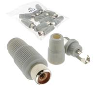 kenable Phono RCA Socket Audio or Video Solder Termination GREY 10 Pack