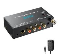 Phono Turntable Preamp, Mini Preamplifier with RCA Input & 6.35MM Headphone and RCA Output, Low Noise Operation for MM Stereo Audio Hi-Fi Record Player 12V DC Power Adapter