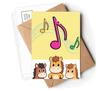 Phonogram Stave Musical Postcards Envelopes Cards Mailing Year Horse