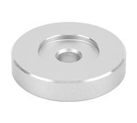 Phonograph Record Adapter, Metal Turntable Disc Adapter, Silver Record Player Adapter for Playback, Sturdy Metal Construction, Easy - Fit Replacement Part for Classic