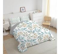phonxia Double Duvet 7.5 Tog - Abstract Pattern Reversible Coverless Duvet Abstract Comforter 3 Piece Breathable - Light Gray Quilt Double 200x200 with 2 Pillowcases J299