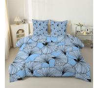 phonxia Double Duvet - Flowers Ginkgo Leaf Reversible ComforterPink Quilt Double Summer Duvet for Spring, Autumn and Winter 228 x 228cm Ginkgo leaves Coverless with 2 PillowcasesT8