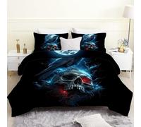 phonxia Horror King Size Duvet Reversible - Abstract Duvet Coverless, Microfiber All-Season Soft Bed Quilt, Abstract Machine Washable, 240x220cm Includes 2 Pillowcases U105