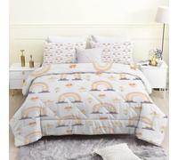 phonxia Rainbows Queen Size Duvet - Coverless Duvet 4.5 Tog with Bohemian, Soft Lightweight Comforter Set for Boys and Girls, 1 Quilt King Size 230x220cm with 2 PillowcasesH20