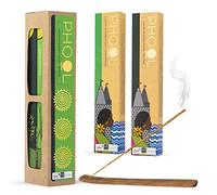 PHOOL LUXURY INCENSE Aromatherapy Pack (80 Incense Sticks | 2 Fragrances- Tea Tree & Lemongrass) (Green)