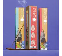 PHOOL LUXURY INCENSE Good Vibes Pack (80 Incense Sticks | 2 Fragrances- Indian Rose & White Cedar) (Orange)