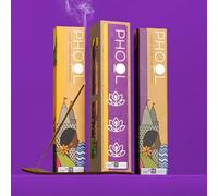 PHOOL LUXURY INCENSE Meditation Pack - 80 Incense Sticks, 2 Fragrances- Nagchampa and Patchouli (Pink)
