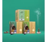 PHOOL LUXURY INCENSE Mosquito Repellent Pack (80 Incense Cones | 2 Fragrances: Citronella & Eucalyptus) (Green)