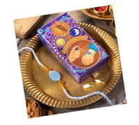 Phool Zodiac Rakhi - Virgo Includes Roli Chawal - Spray on Perfume Rakhi for Brother | Fragrant Ceramic rakhi set for brother| Handmade Raksha Bandhan Gift with Roli Chawal