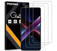 Phoona Pack of 3 Tempered Glass Screen Protector for Xiaomi Poco X7 Pro, 9H Hardness Protective Glass, 0.33 mm HD Screen Protector, Full Screen Shockproof Free from Scratches for Poco X7 Pro for