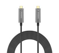phoossno USB C to C Fiber Optical Cable USB 3.2 Type C Cable 10Gbps 33FT Compatible with Microsoft Azure Logitech Camera Aver &Vaddio & Barco ClickShare Touch Screen Kinect Intel RealSense
