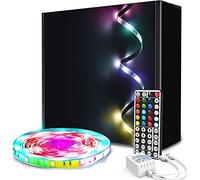 phopollo 12v Led Strip Light, 7.5m Led Strip Lights with 44 Keys Remote, Flexible RGB Colour Changing Led Lights for Bedroom 1 Roll [Energy Class A++]