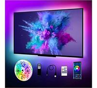 phopollo 5M TV Led Lights USB for 75"-85" Tv,Monitor,PC, Light Strip Backlights with App Control,Music Sync with Mic,5050 RGB Color Changing Led Strips Lights