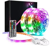 phopollo Led Strip Light, 15m Led Light Strips with 44-Keys Remote, Flexible 5050 RGB Colour Changing for Bedroom, Party (7.5Mx2) [Energy Class E]