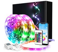 phopollo Led Strip Light, 40m led Light Strips with Remote & App Music Sync Mode Smart Flexible Lights for Bedroom Ceiling Party Stairs (20Mx2)