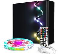phopollo Led Strip Light, 5m Led Light with 44 Keys Remote, Flexible 24V 5050 RGB Colour Changing Strip Light for Bedroom,Party [Energy Class A++]