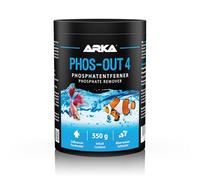 Phosphate Remover Aquarium - ARKA Phos-Out 4 Granules 1000 ml - removes phosphate, silicate & tannins - iron hydroxide media for freshwater & marine tanks - with filter bag - pH neutral & residue-free