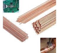 Phosphor Copper Based Welding Rods 20pcs 25cm Flat Electrode for Brazing Applications on Copper Systems