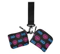 Phosphor Porn Man's Day Lip Xo Women's Coin Pouches Card Holder Slim Portable Card Wallet Money Organizer with Zipper Coin Pocket for Woman 2 Packs, Phosphor Porn Man's Day Lip xo, One Size, Casual