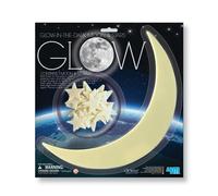 Phosphorescent stickers Pack - Glow in the dark Moon and Stars White one size