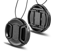 Phot-R 49 mm Centre Pinch Lens Cap with Safety Cord for DSLR Cameras