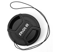 Phot-R 62 mm Centre Pinch Lens Cap with Safety Cord for DSLR Cameras