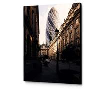 Photastic Wall Art - 16x12" Canvas Print of the Iconic Gherkin captured from St Helen's Place by World Renowned Photographer Ron Timehin. London Wall Art for your Home and Office.