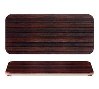 Photect 2Pcs Water Absorbent Diatomite Coasters 8.6x4'' Diatomaceous Earth Drying Ma, Grooved Design Water Absorbing Stone for Home Bathroom Decoration Home Warming Gift(Dark Brown,Wood Grain Style)